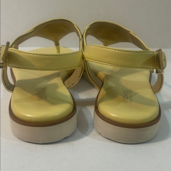 Michael Kors Lemon Sandals with Gold Logo - Picture 6 of 8